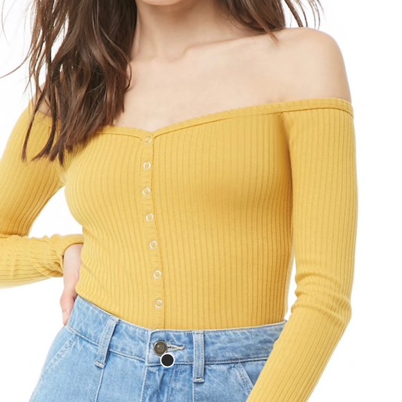 Forever 21 Tops - Forever 21 ribbed off-the-shoulder top